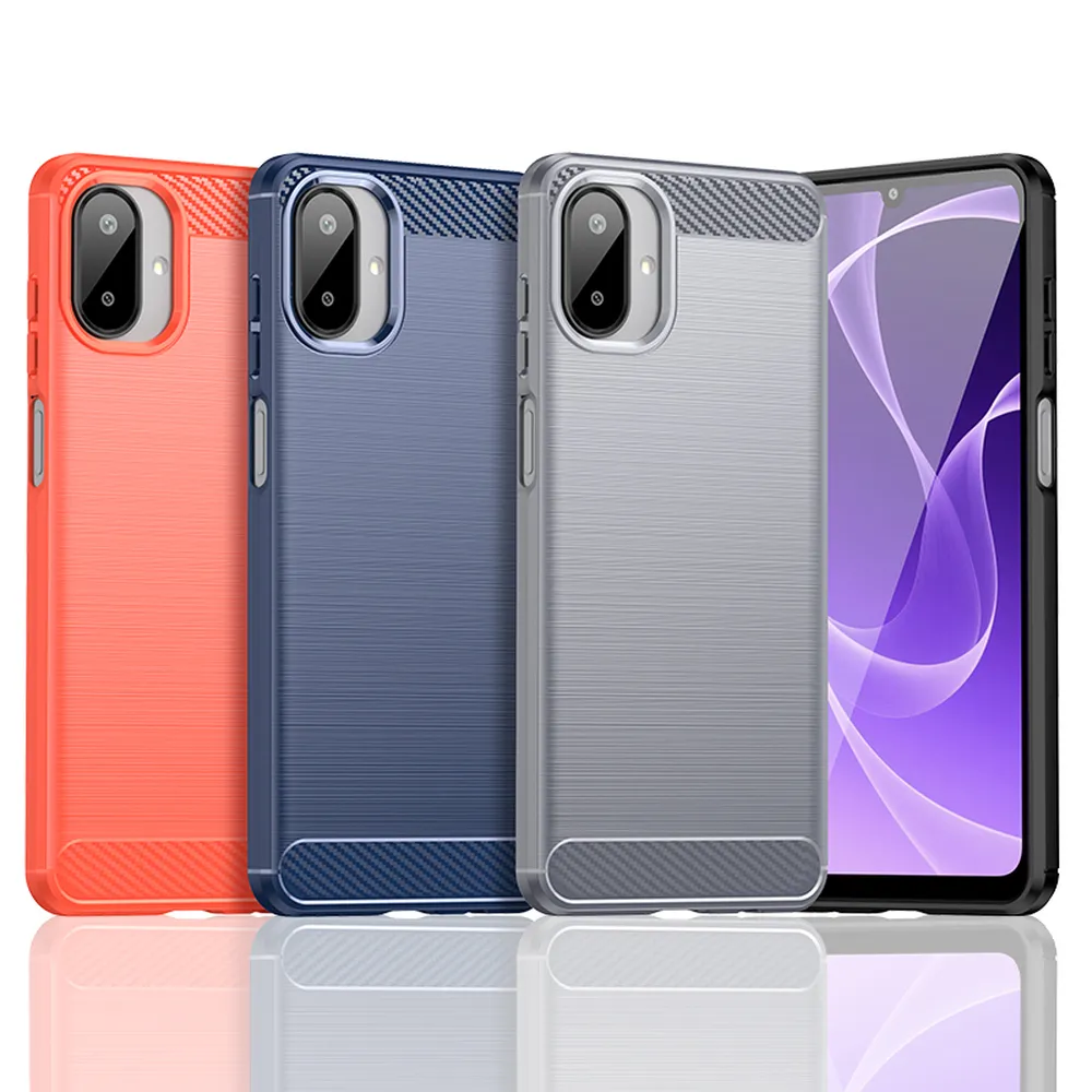For Samsung Galaxy A07 Carbon Fiber Drawing Series Scratch Resistant Shock Absorption Soft TPU Back Cover Case