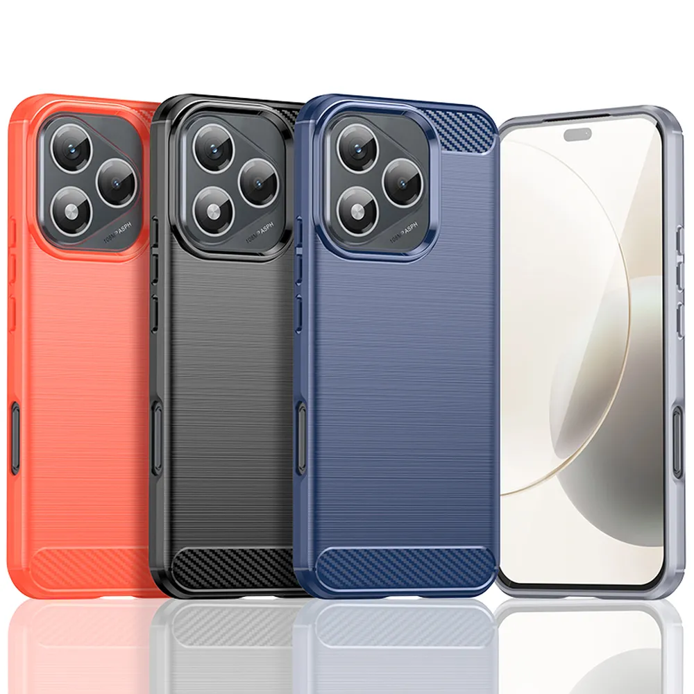 For Honor 400 Lite Carbon Fiber Drawing Series Scratch Resistant Shock Absorption Soft TPU Back Cover Case