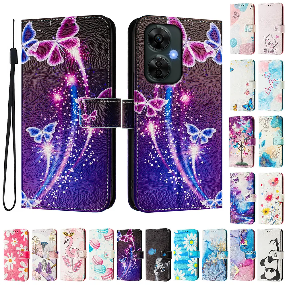 CH05 For Oneplus Nord N30 Pattern Printing PU Leather Drop-proof Cover Magnetic Clasp Flip Stand Wallet Case