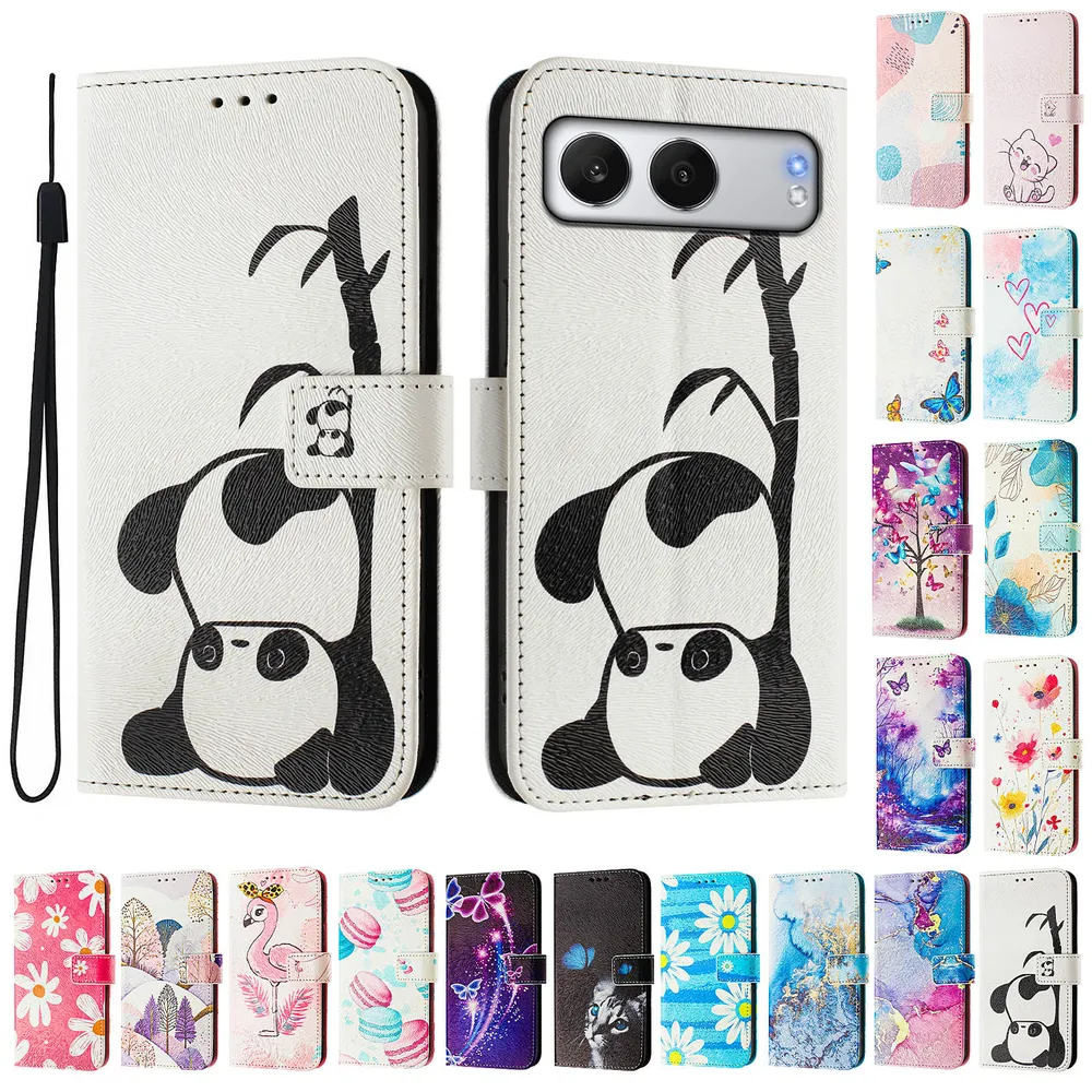 CH05 For Oneplus Nord 4 5G Pattern Printing PU Leather Drop-proof Cover Magnetic Clasp Flip Stand Wallet Case