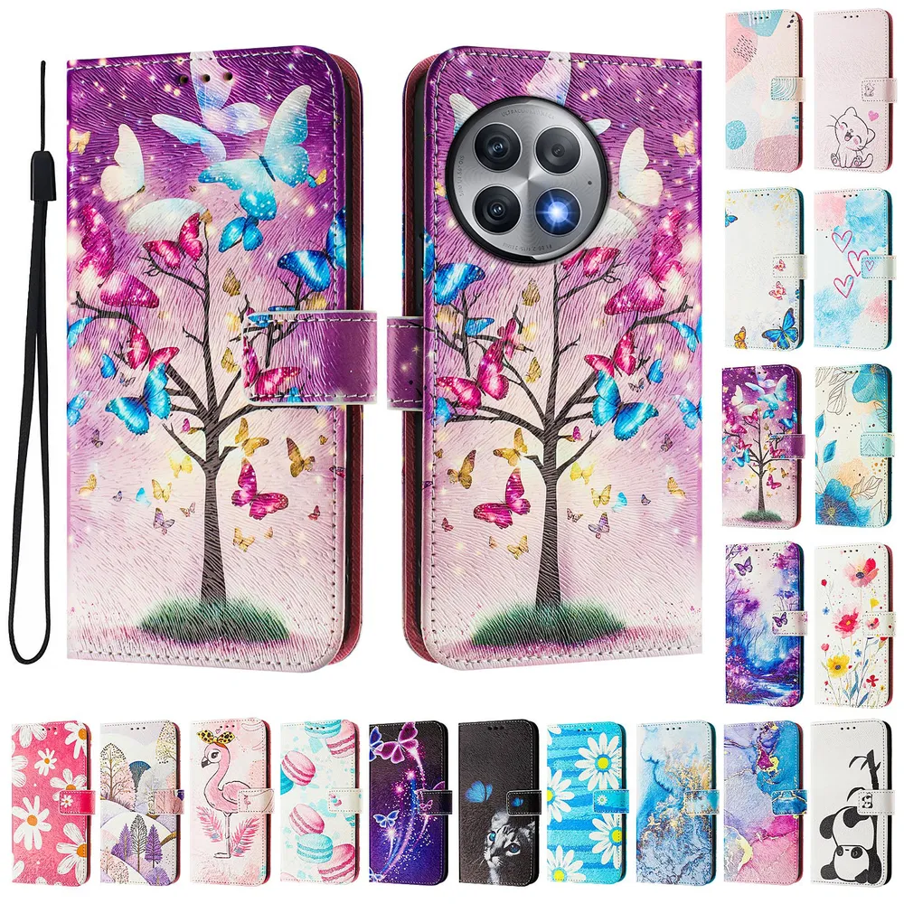 CH05 For Oneplus Ace 2 Pro 5G Pattern Printing PU Leather Drop-proof Cover Magnetic Clasp Flip Stand Wallet Case
