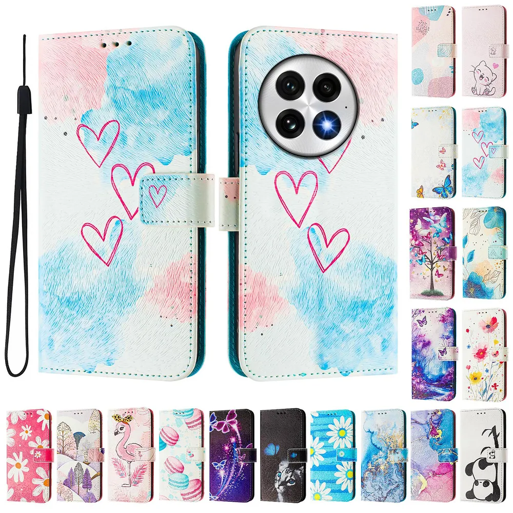 CH05 For Oneplus 13 Pattern Printing PU Leather Drop-proof Cover Magnetic Clasp Flip Stand Wallet Case