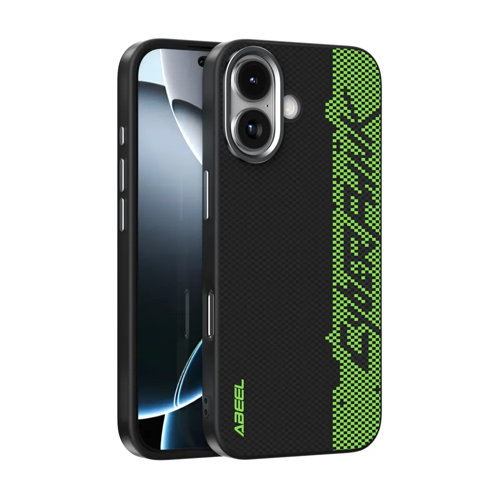 ABEEL For iPhone 17 Case Compatible with MagSafe Printed PC TPU Aluminum Alloy Leather Phone Cover