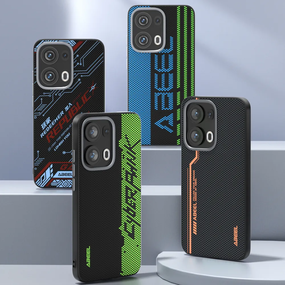 ABEEL For Oppo Reno 13 Case Compatible with MagSafe Printed PC TPU Aluminum Alloy Leather Phone Cover