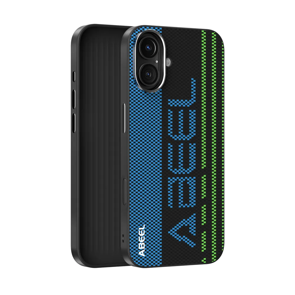 ABEEL For iPhone 16 Case Compatible with MagSafe Printed PC TPU Aluminum Alloy Leather Phone Cover