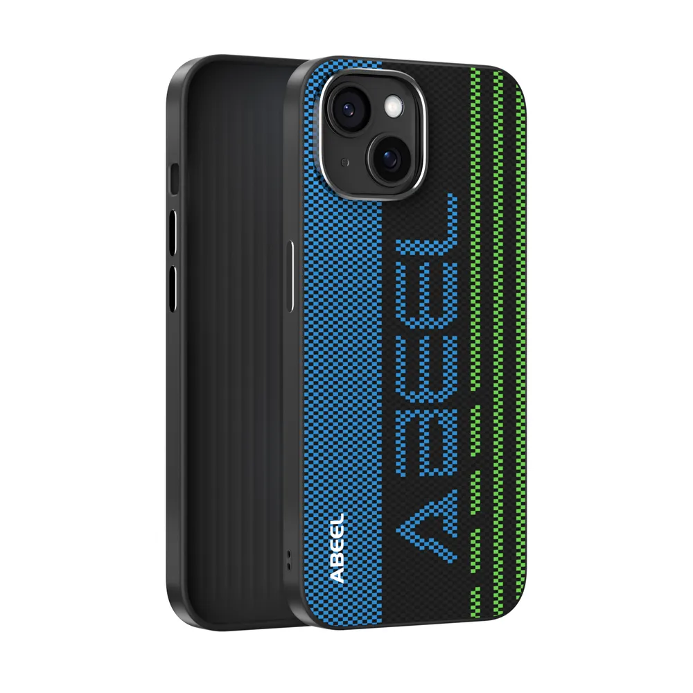 ABEEL For iPhone 14 Plus Case Compatible with MagSafe Printed PC TPU Aluminum Alloy Leather Phone Cover