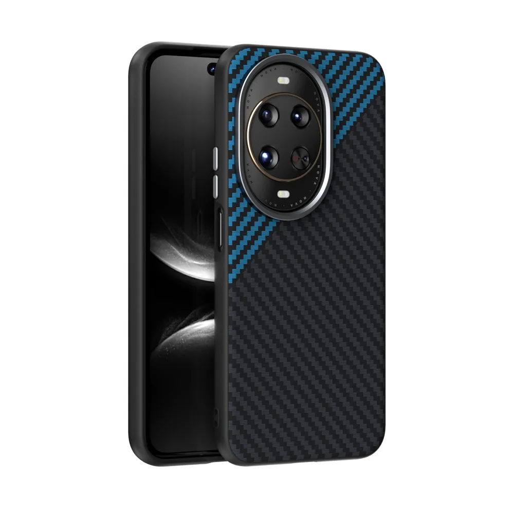ABEEL For Huawei Nova 14 Ultra Case Compatible with MagSafe Carbon Fiber Texture Back Cover 