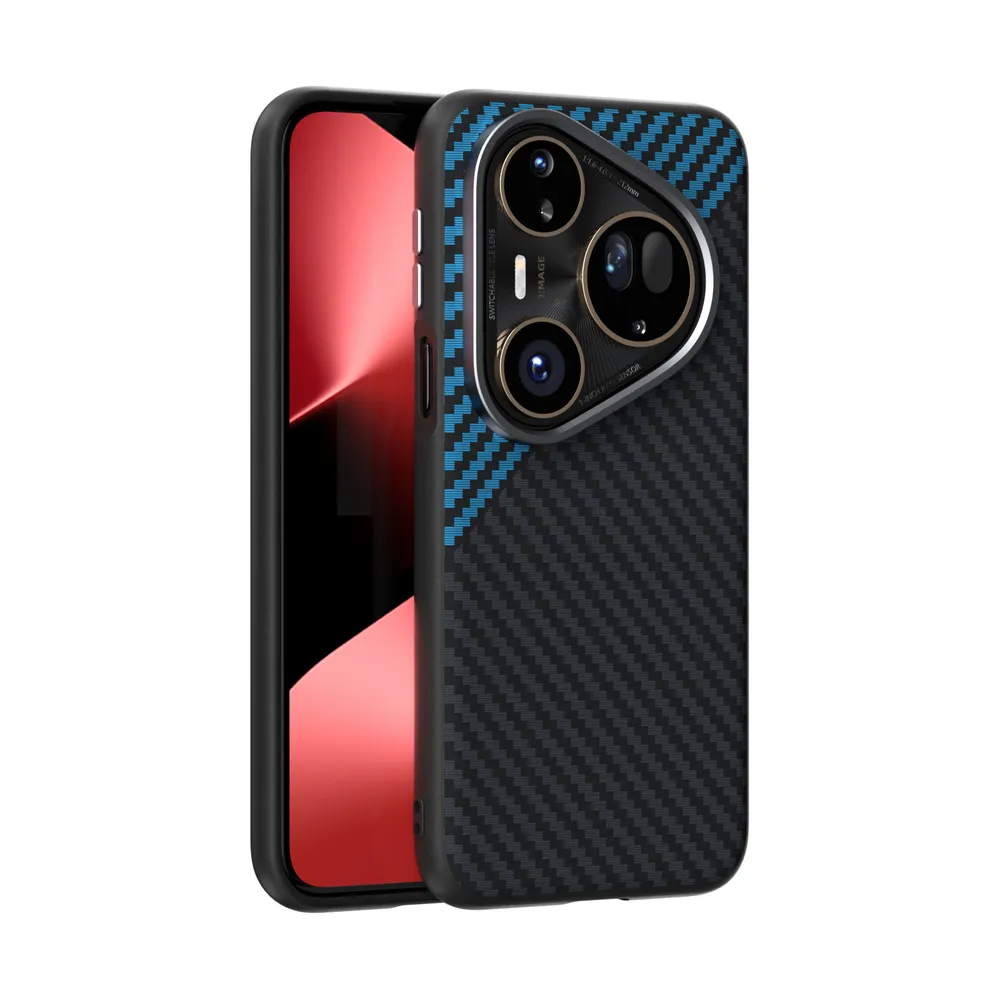 ABEEL For Huawei Pura 80 Ultra Case Compatible with MagSafe Carbon Fiber Texture Back Cover 