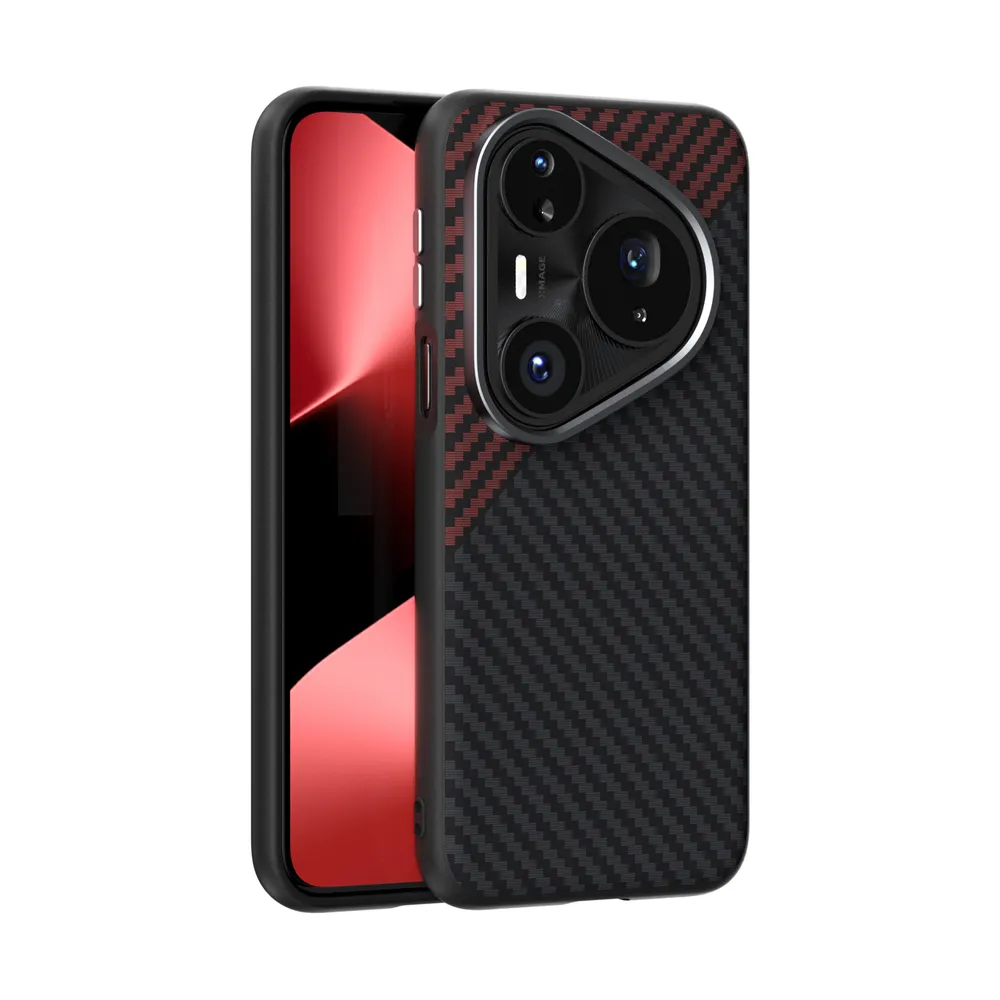 ABEEL For Huawei Pura 80 Pro Plus Case Compatible with MagSafe Carbon Fiber Texture Back Cover 