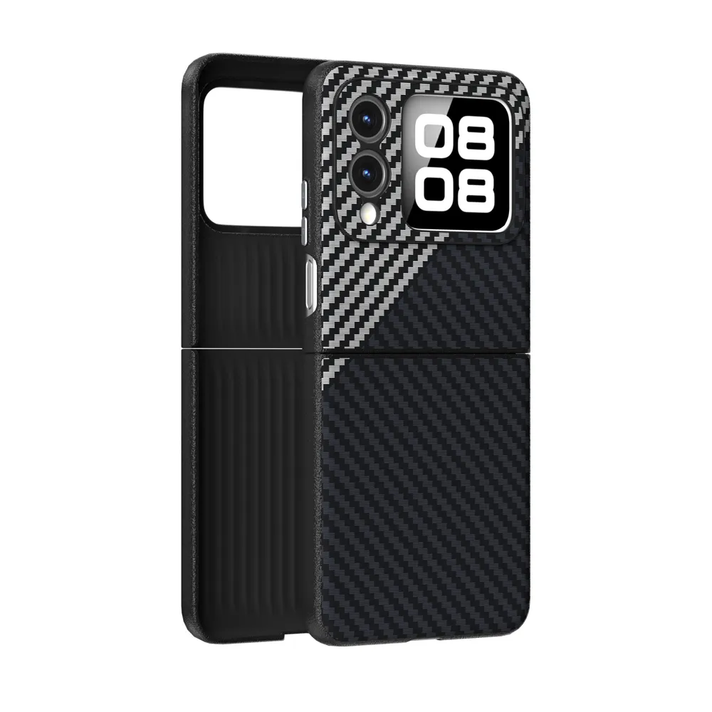 ABEEL For Huawei Nova Flip Case Compatible with MagSafe Carbon Fiber Texture Back Cover 