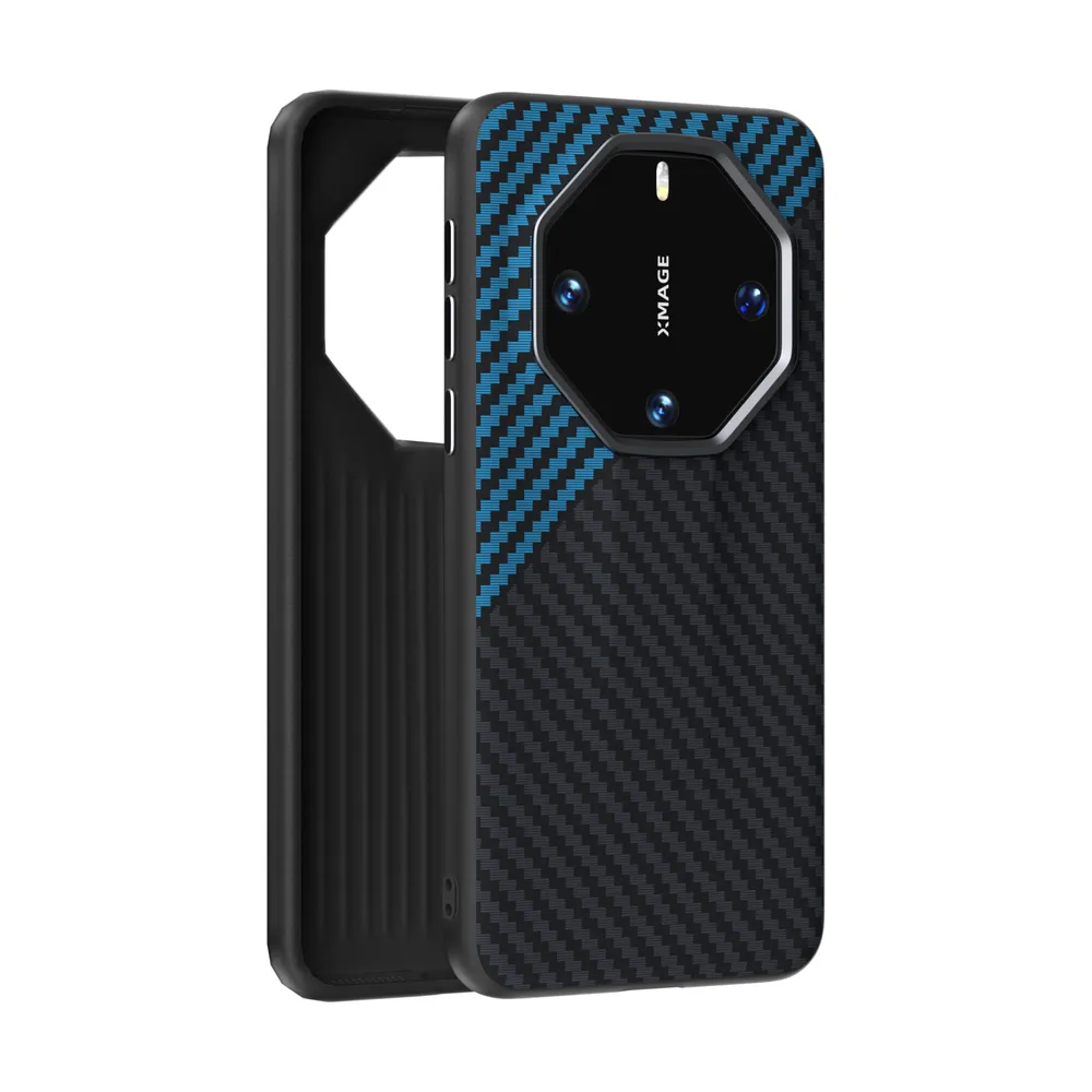 ABEEL For Huawei Mate 60 RS Case Compatible with MagSafe Carbon Fiber Texture Back Cover 