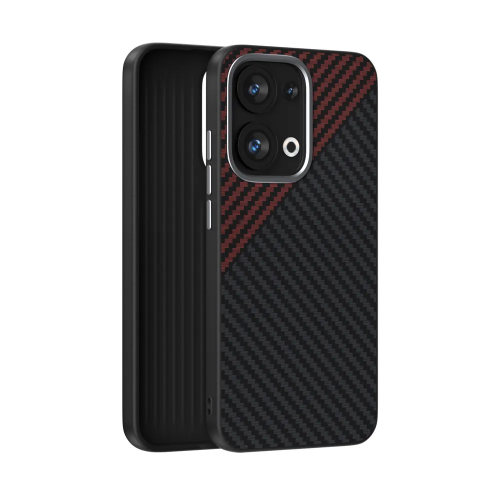 ABEEL For Oppo Reno 13 Case Compatible with MagSafe Carbon Fiber Texture Back Cover 