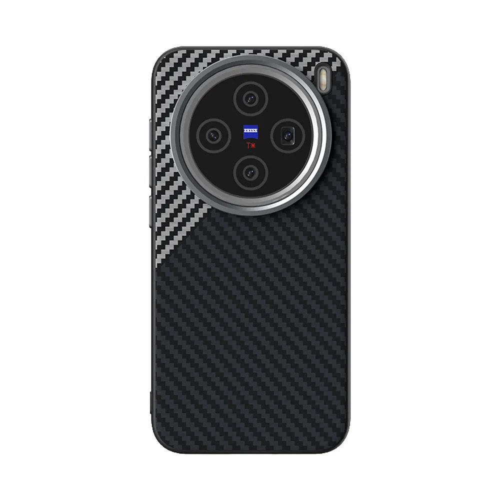 ABEEL For Vivo X200 Case Compatible with MagSafe Carbon Fiber Texture Back Cover 