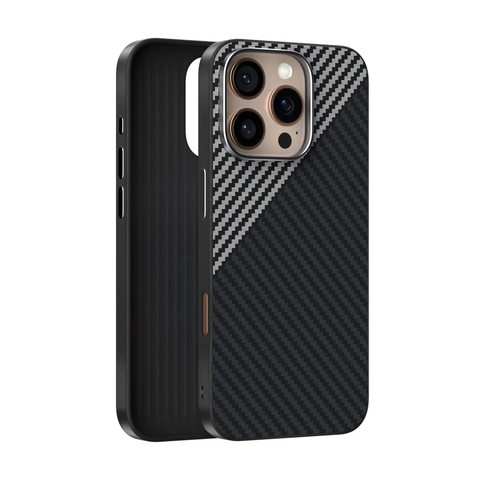 ABEEL For iPhone 13 Pro Max Case Compatible with MagSafe Carbon Fiber Texture Back Cover 