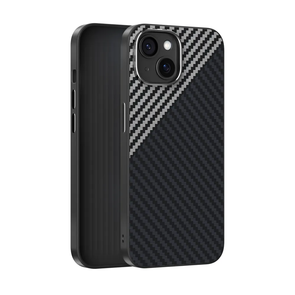 ABEEL For iPhone 13 Case Compatible with MagSafe Carbon Fiber Texture Back Cover 