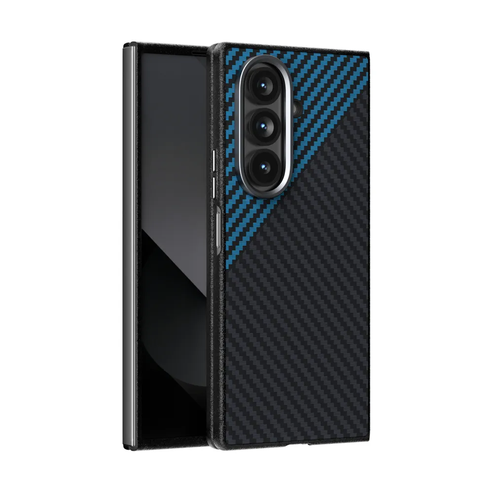 ABEEL For Samsung Galaxy Z Fold 7 Case Compatible with MagSafe Carbon Fiber Texture Back Cover 