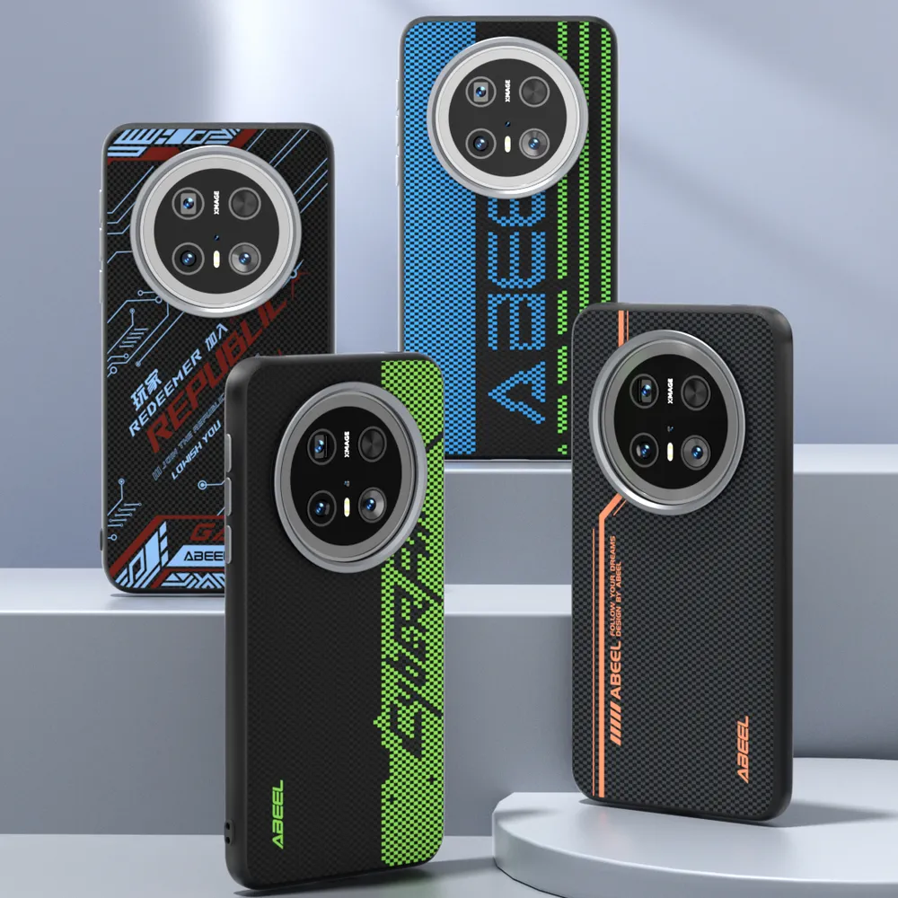 ABEEL For Huawei Mate 70 Pro Case Compatible with MagSafe Printed PC TPU Aluminum Alloy Leather Phone Cover