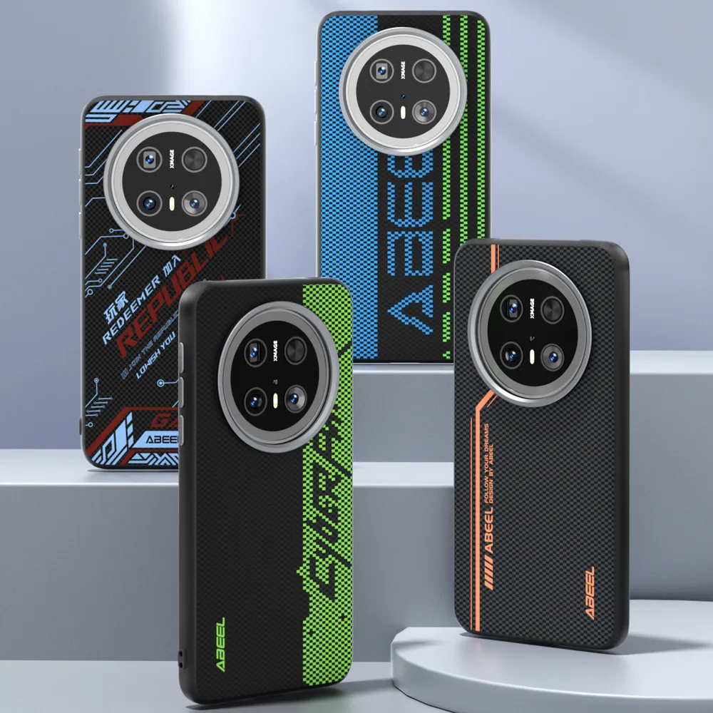 ABEEL For Huawei Mate 70 Case Compatible with MagSafe Printed PC TPU Aluminum Alloy Leather Phone Cover