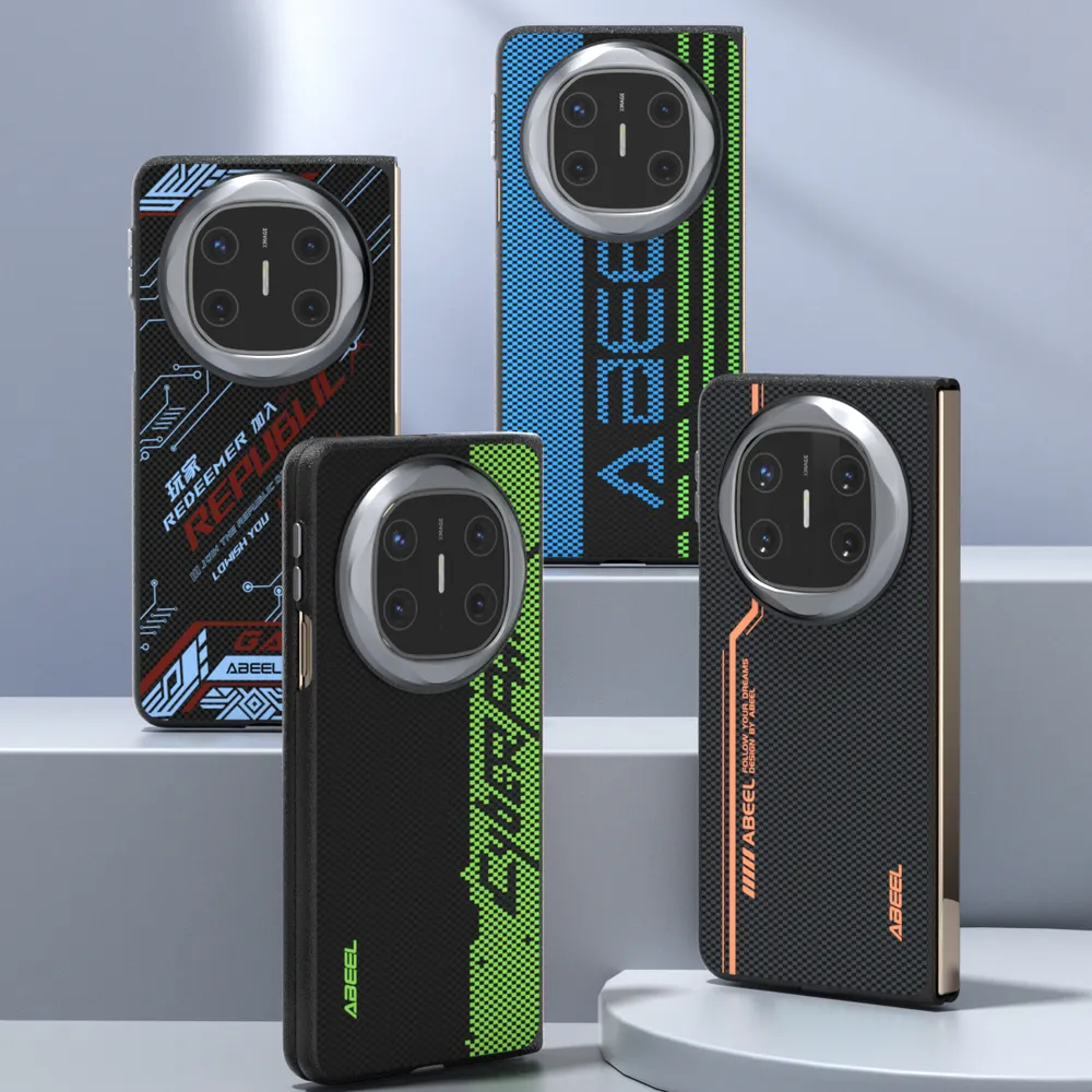 ABEEL For Huawei Mate X6 Case Compatible with MagSafe Printed PC TPU Aluminum Alloy Leather Phone Cover