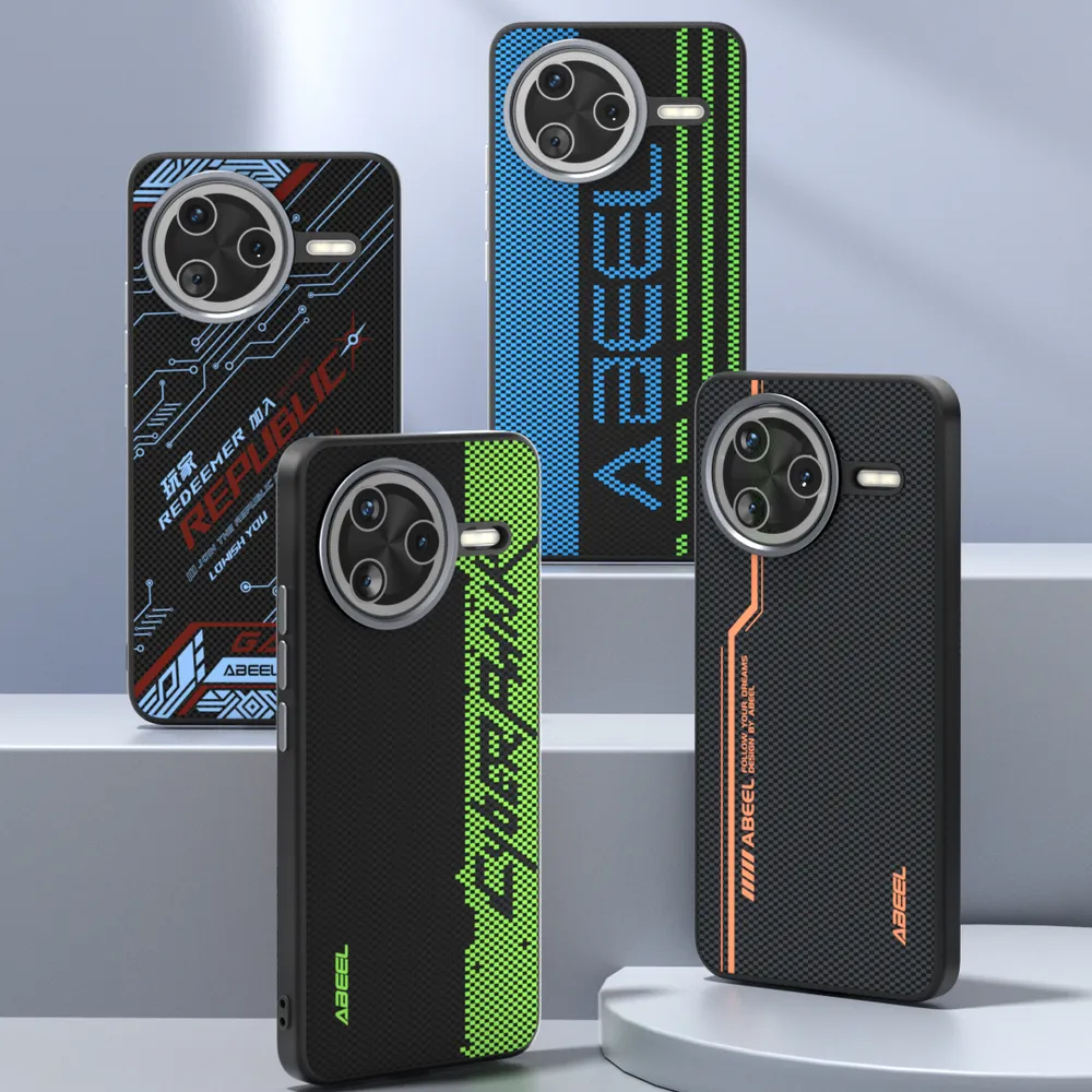 ABEEL For Xiaomi Redmi K80 Pro Case Compatible with MagSafe Printed PC TPU Aluminum Alloy Leather Phone Cover