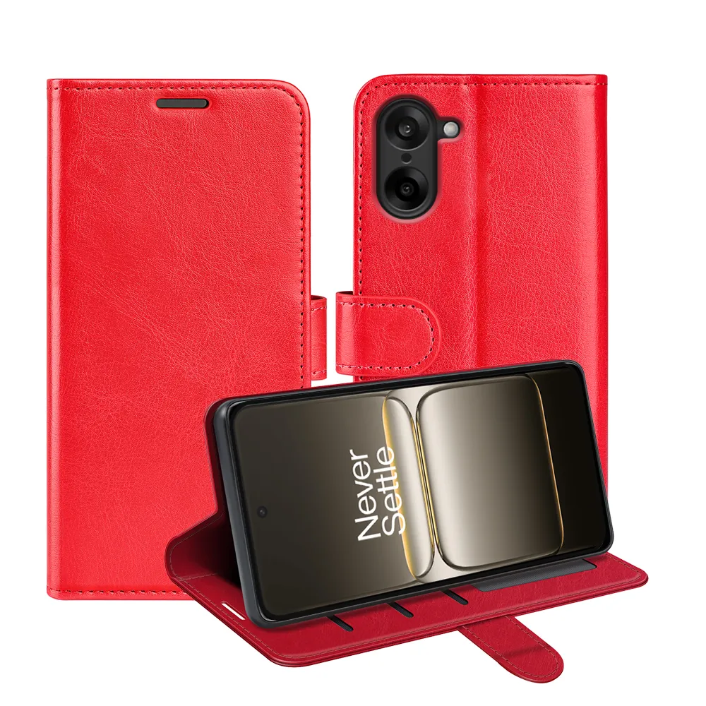 For Oneplus Nord CE 5 5G R64 Pattern Single Folded Edge Folio Flip Leather Wallet Phone Case