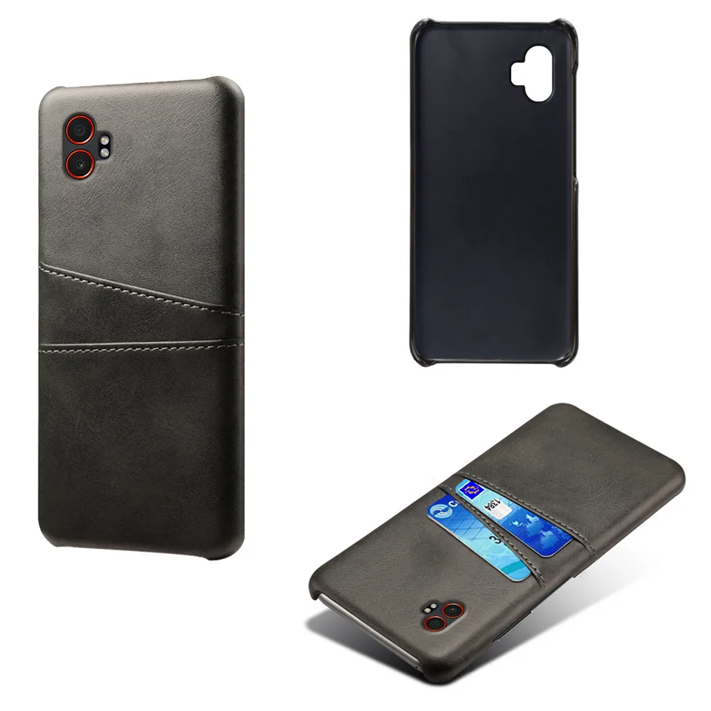 For Samsung Galaxy Xcover 7 Pro Extra Thinness Premium Cowhide Leather Vintage Shockproof Hard PC Back Cover Case