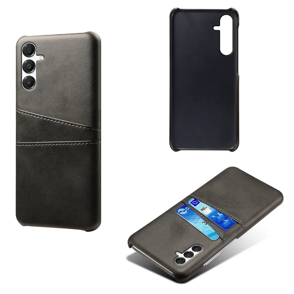 For Samsung Galaxy A17 Extra Thinness Premium Cowhide Leather Vintage Shockproof Hard PC Back Cover Case
