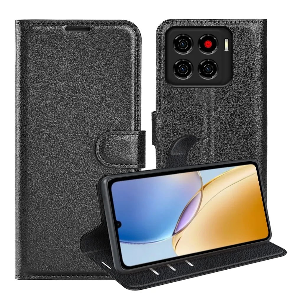 For ZTE Blade A56 Pattern Single Folded Edge Folio Flip Leather Wallet Phone Case