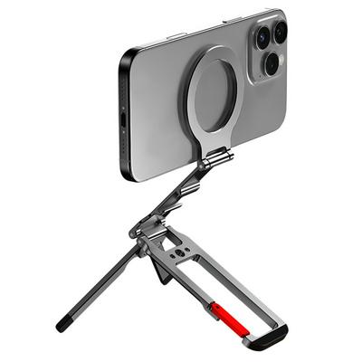 FLYMILE Compatible with MagSafe Phone Tripod Stand Carabiner Clip Aluminum alloy Adjustable Stand