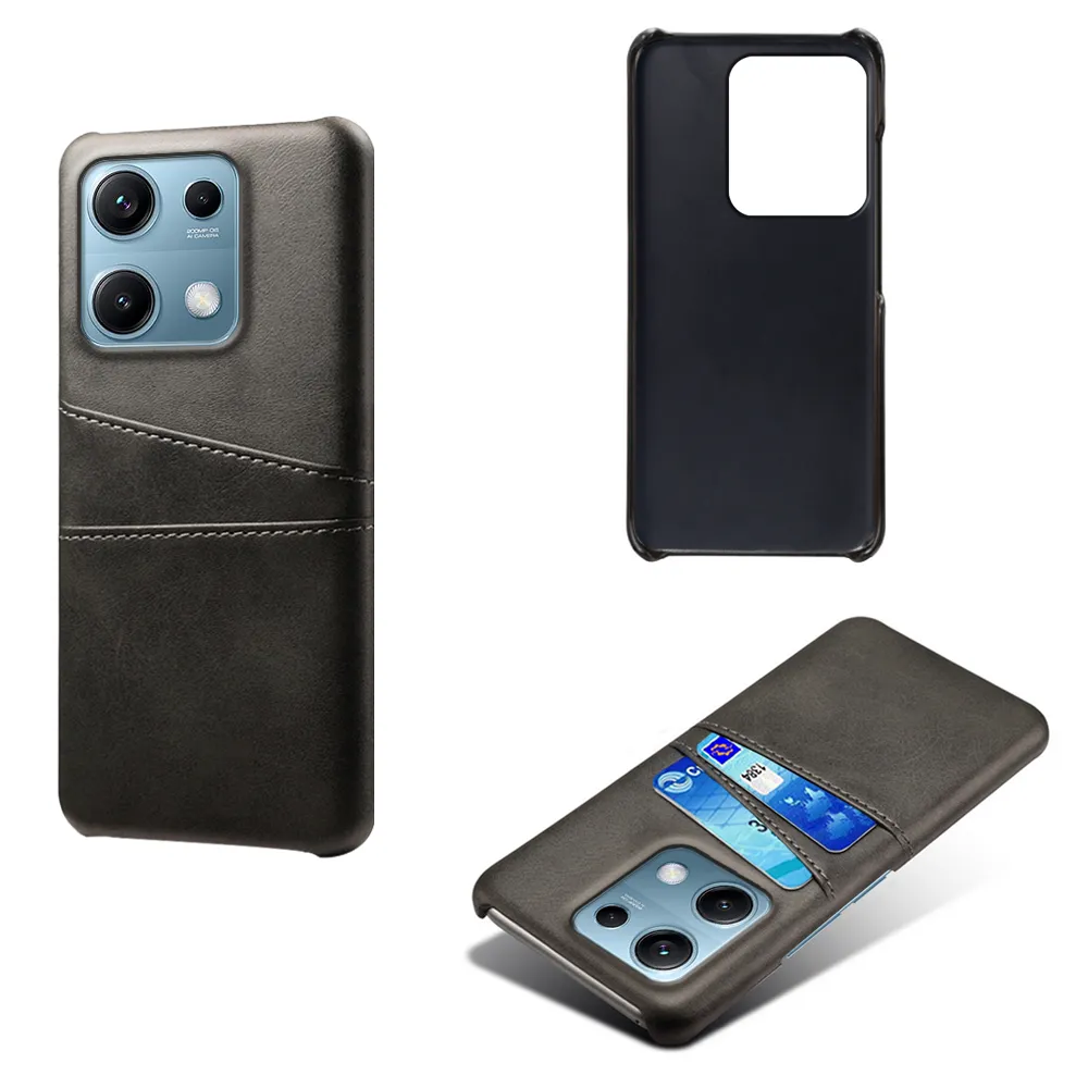 For Xiaomi Redmi Note 14S 4G Extra Thinness Premium Cowhide Leather Vintage Shockproof Hard PC Back Cover Case