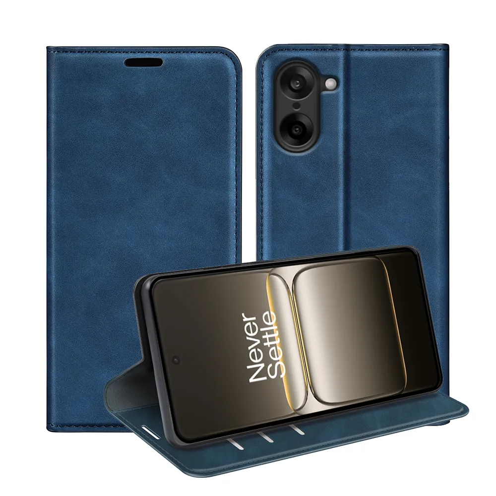 For Oneplus Nord CE 5 5G Skin Feel Magnetic Attraction Flip Leather Wallet Case with Card Slot and Stand