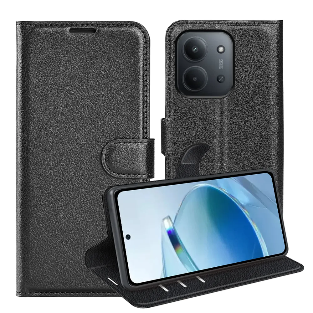For Xiaomi Redmi 15C 4G(171mm)/Poco C85 4G Pattern Single Folded Edge Folio Flip Leather Wallet Phone Case
