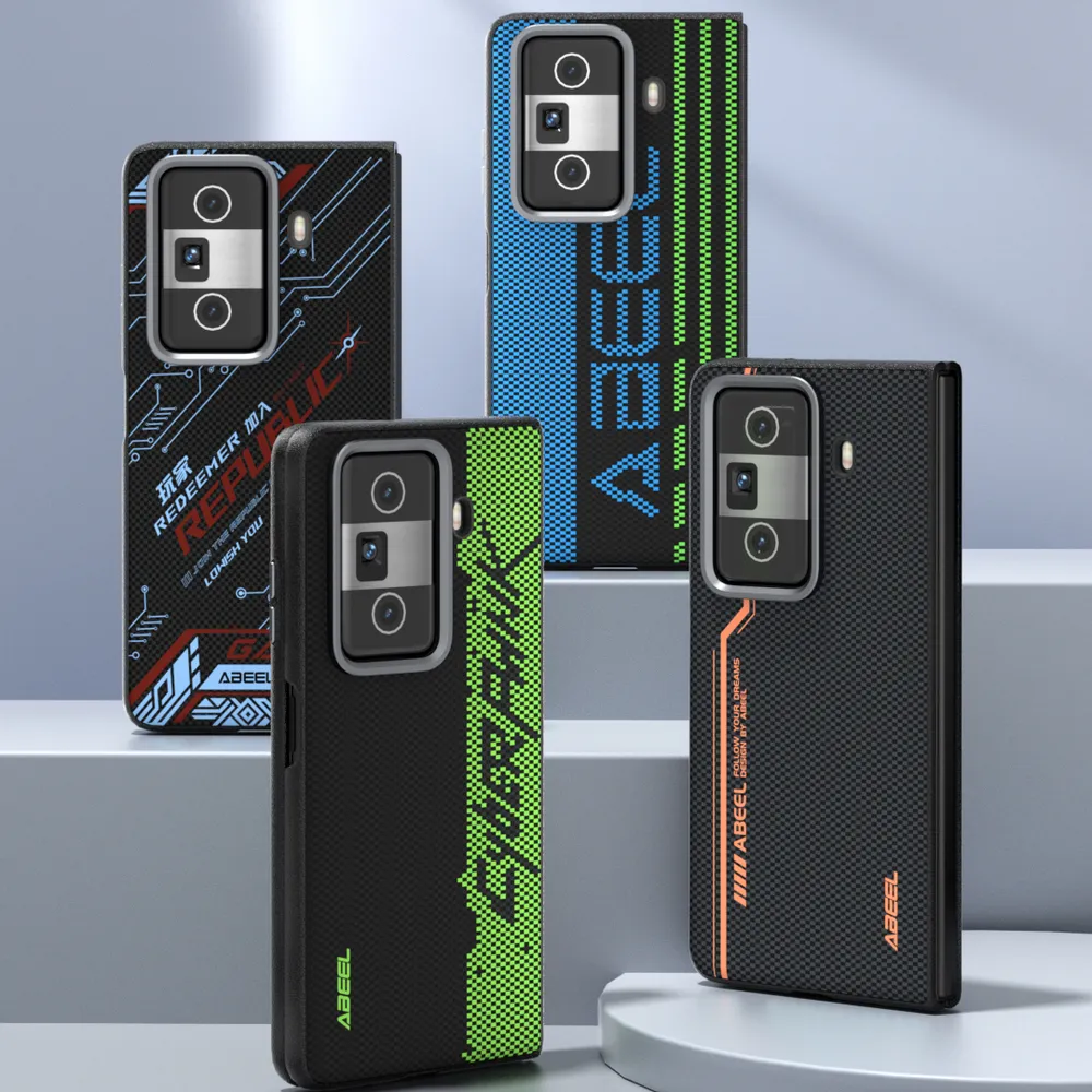 ABEEL For Honor Magic VS3 Case Compatible with MagSafe Printed PC TPU Aluminum Alloy Leather Phone Cover