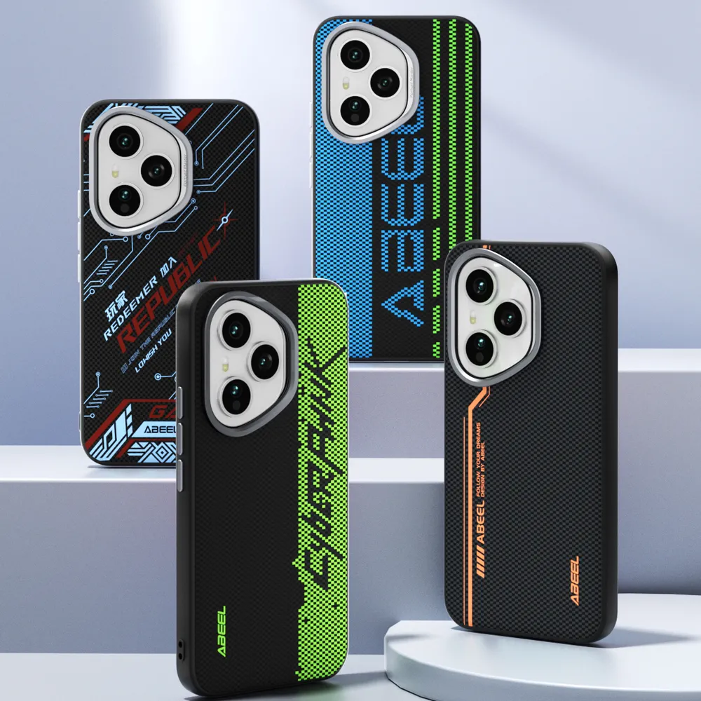 ABEEL For Honor 400 Pro Case Compatible with MagSafe Printed PC TPU Aluminum Alloy Leather Phone Cover