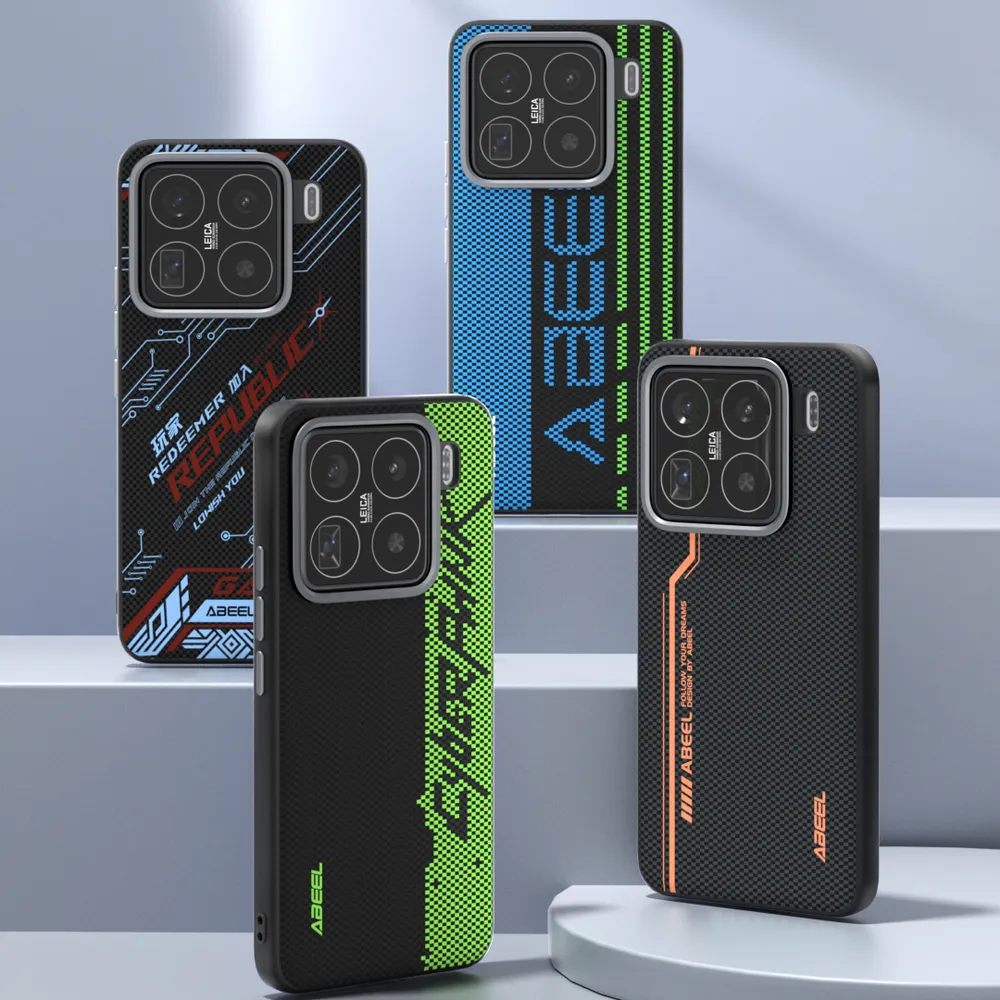 ABEEL For Xiaomi 15 Pro Case Compatible with MagSafe Printed PC TPU Aluminum Alloy Leather Phone Cover