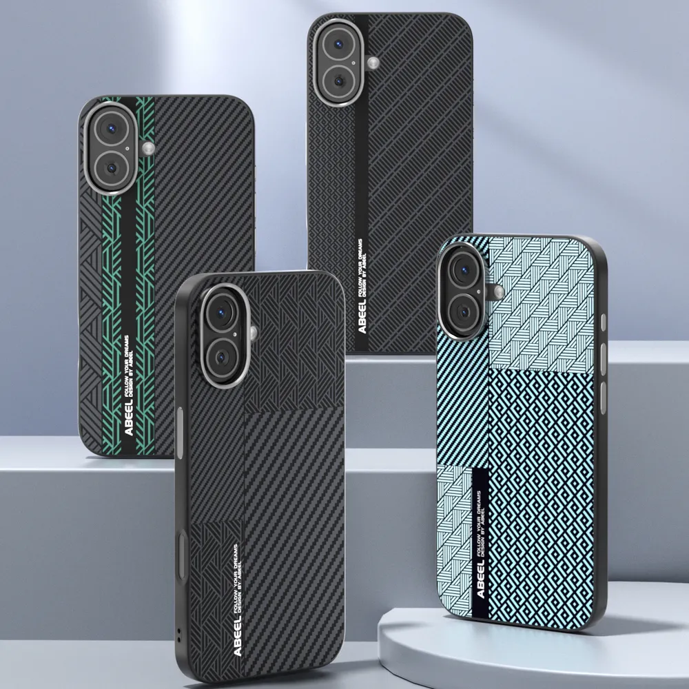 ABEEL Leading Series For iPhone 16 Case Compatible with MagSafe Printed PC TPU Aluminum Alloy Leather Phone Cover