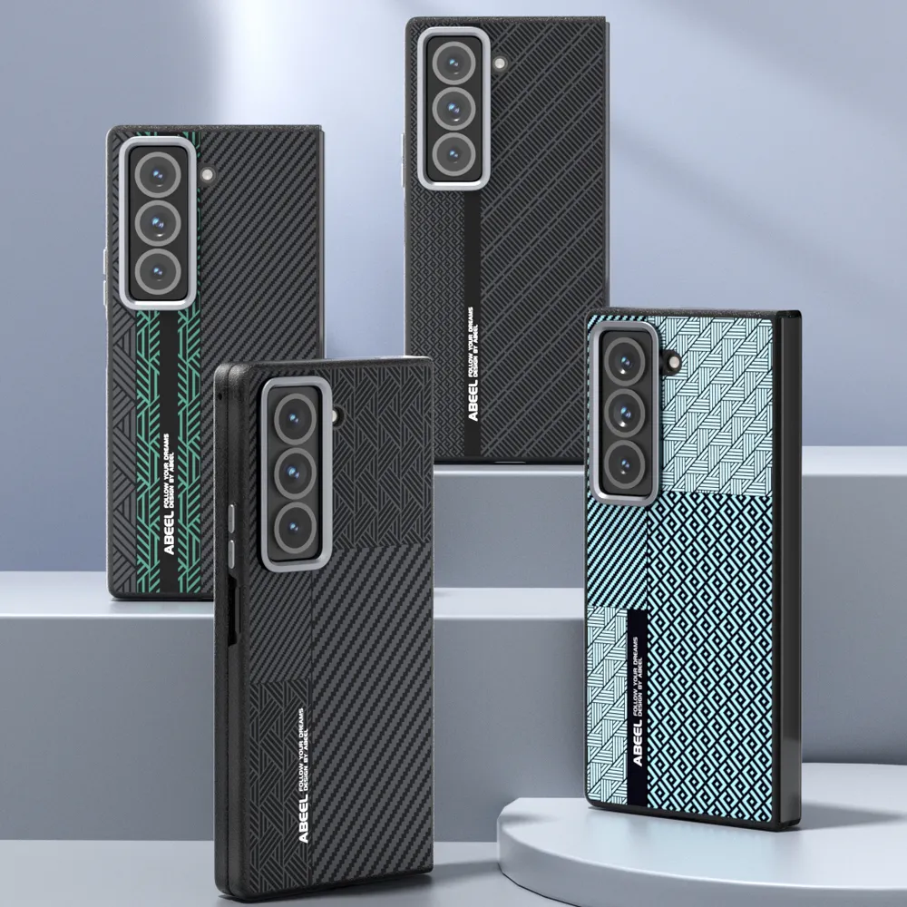 ABEEL Leading Series For Samsung Galaxy W25 Case Compatible with MagSafe Printed PC TPU Aluminum Alloy Leather Phone Cover