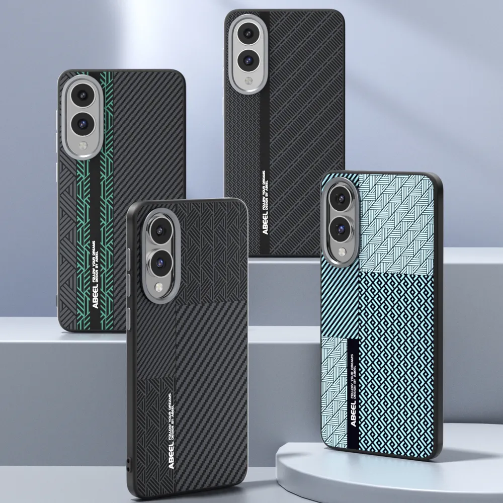 ABEEL Leading Series For Samsung Galaxy S25 Edge Case Compatible with MagSafe Printed PC TPU Aluminum Alloy Leather Phone Cover