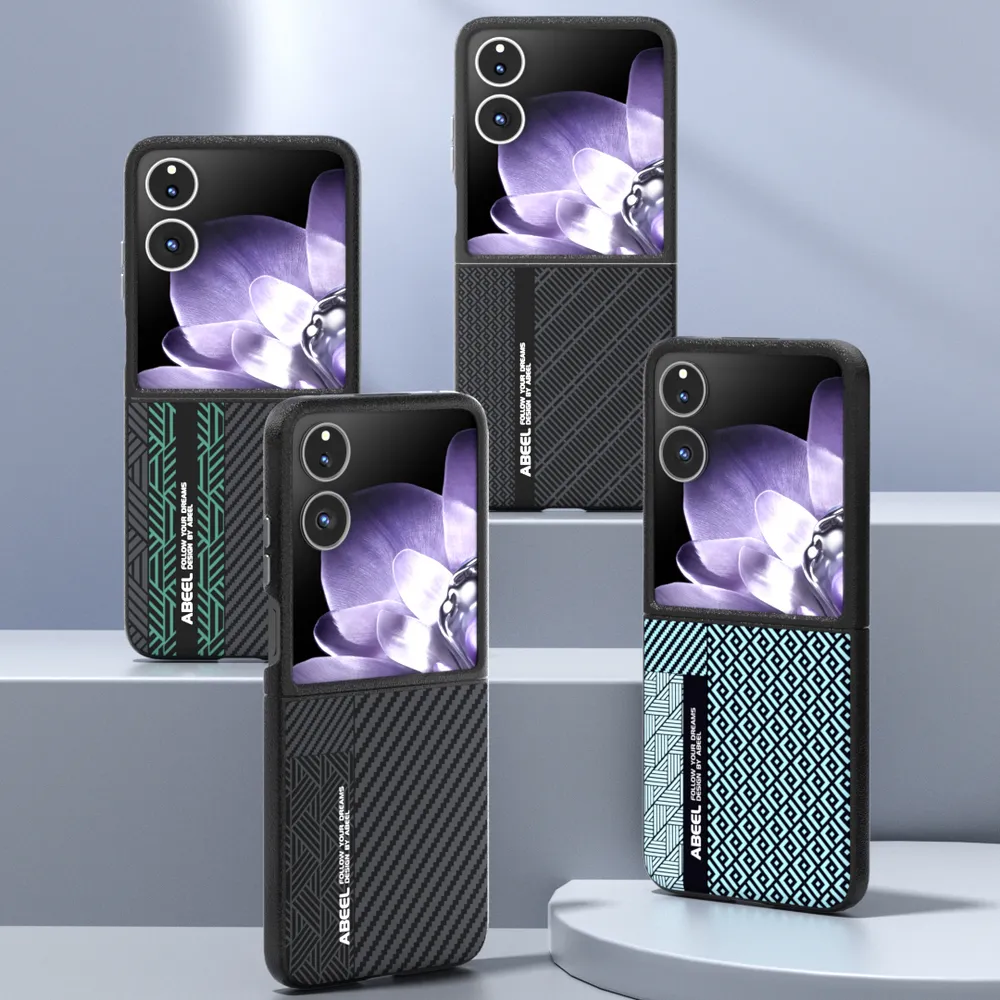 ABEEL Leading Series For Xiaomi Mix Flip Case Compatible with MagSafe Printed PC TPU Aluminum Alloy Leather Phone Cover