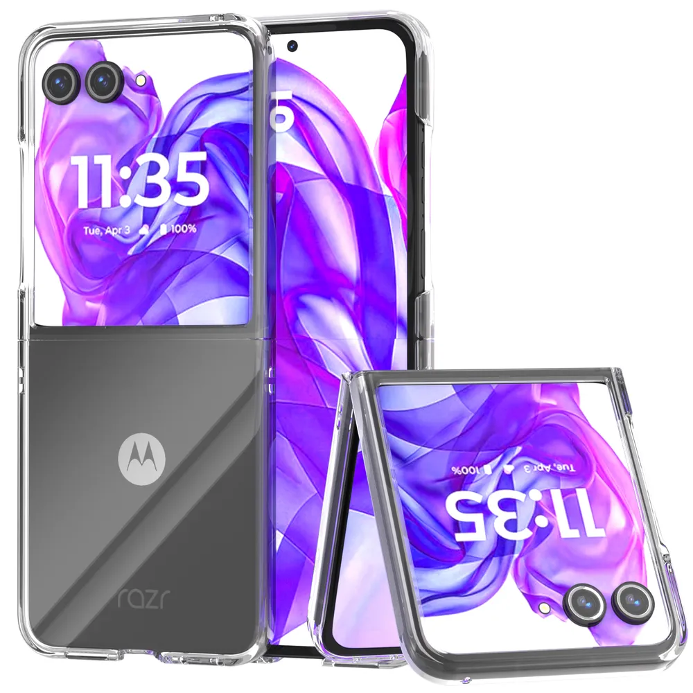 For Motorola Moto Razr 50 Ultra Fold Clear Case Anti-Drop Hard PC Phone Cover