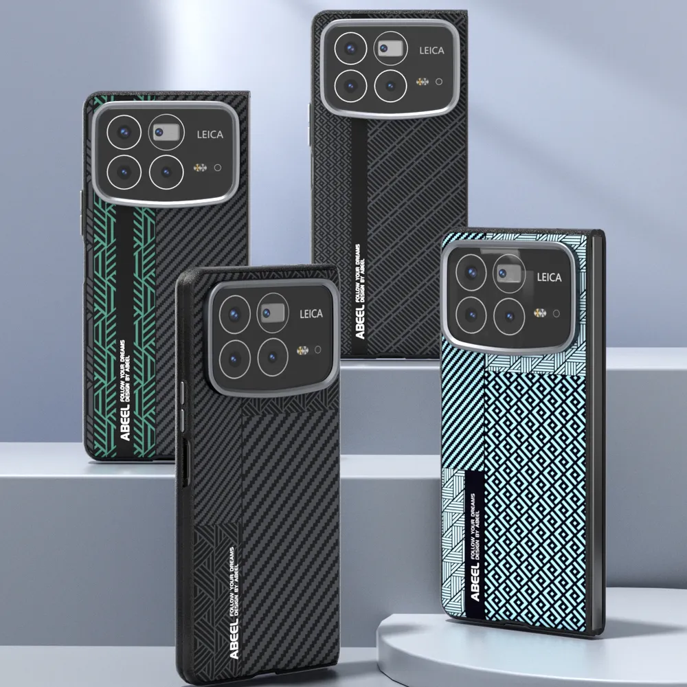 ABEEL Leading Series For Xiaomi Mix Fold 4 Case Compatible with MagSafe Printed PC TPU Aluminum Alloy Leather Phone Cover