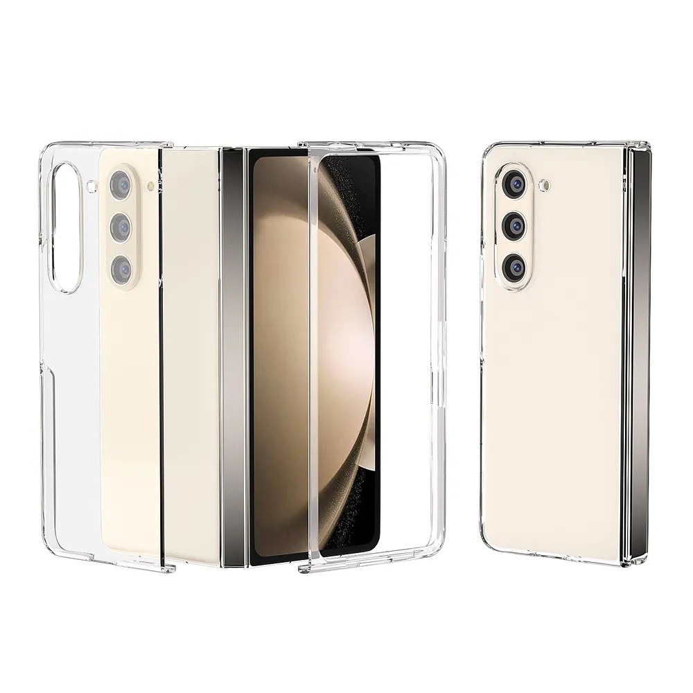 For Samsung Galaxy Z Fold 5 Fold Clear Case Anti-Drop Hard PC Phone Cover