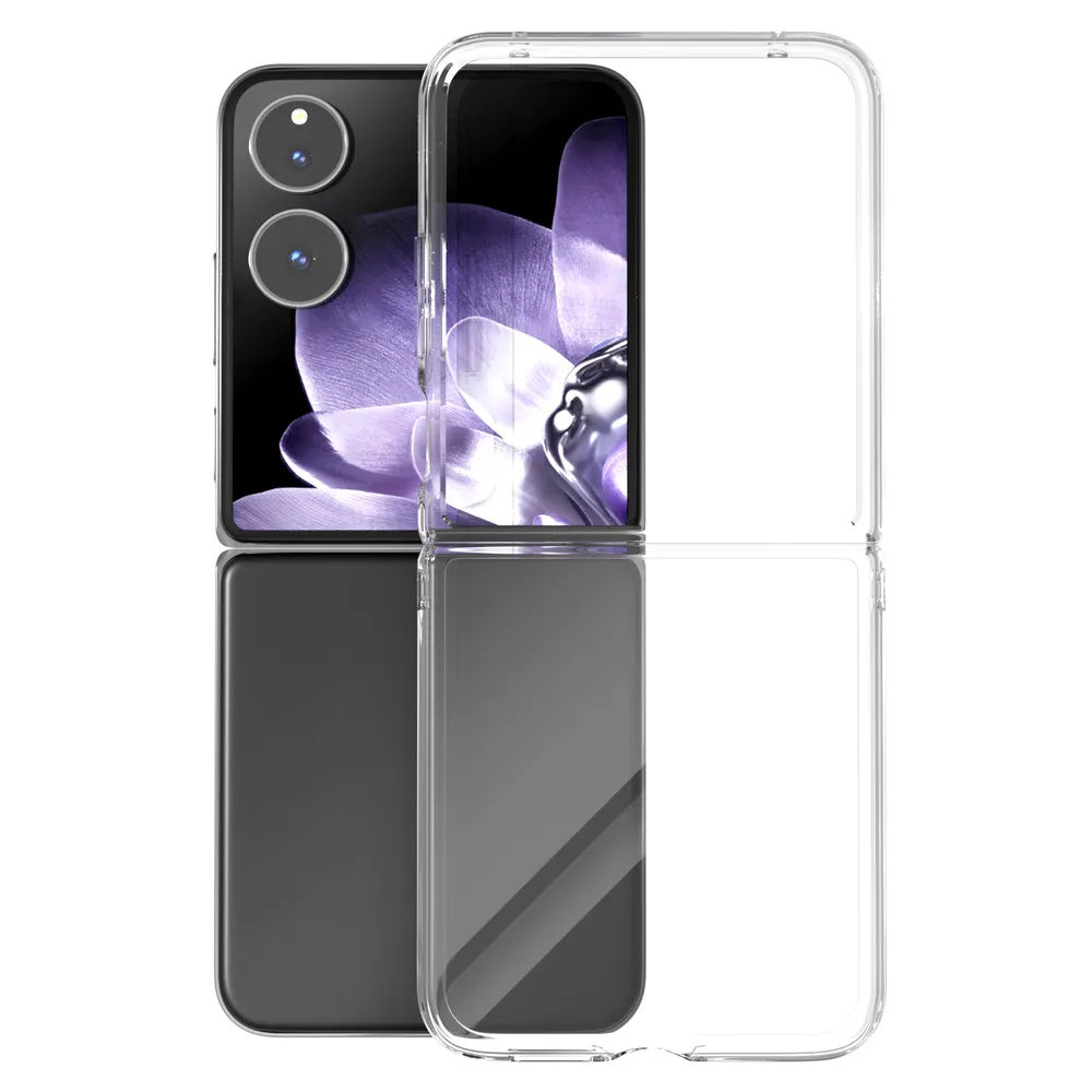 For Xiaomi Mix Flip Fold Clear Case Anti-Drop Hard PC Phone Cover