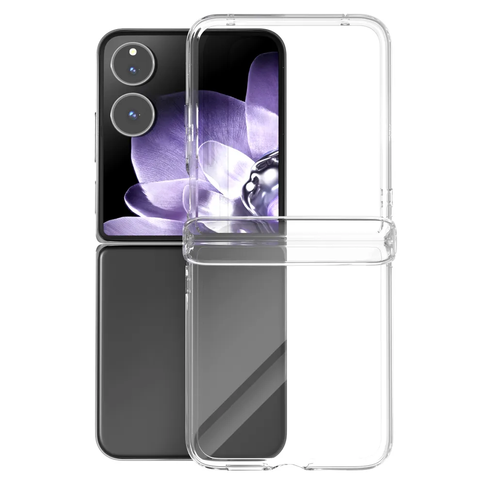 For Xiaomi Mix Flip Lens Circle Design Anti-wear Hard PC Folding Phone Case Cover with Hinge 