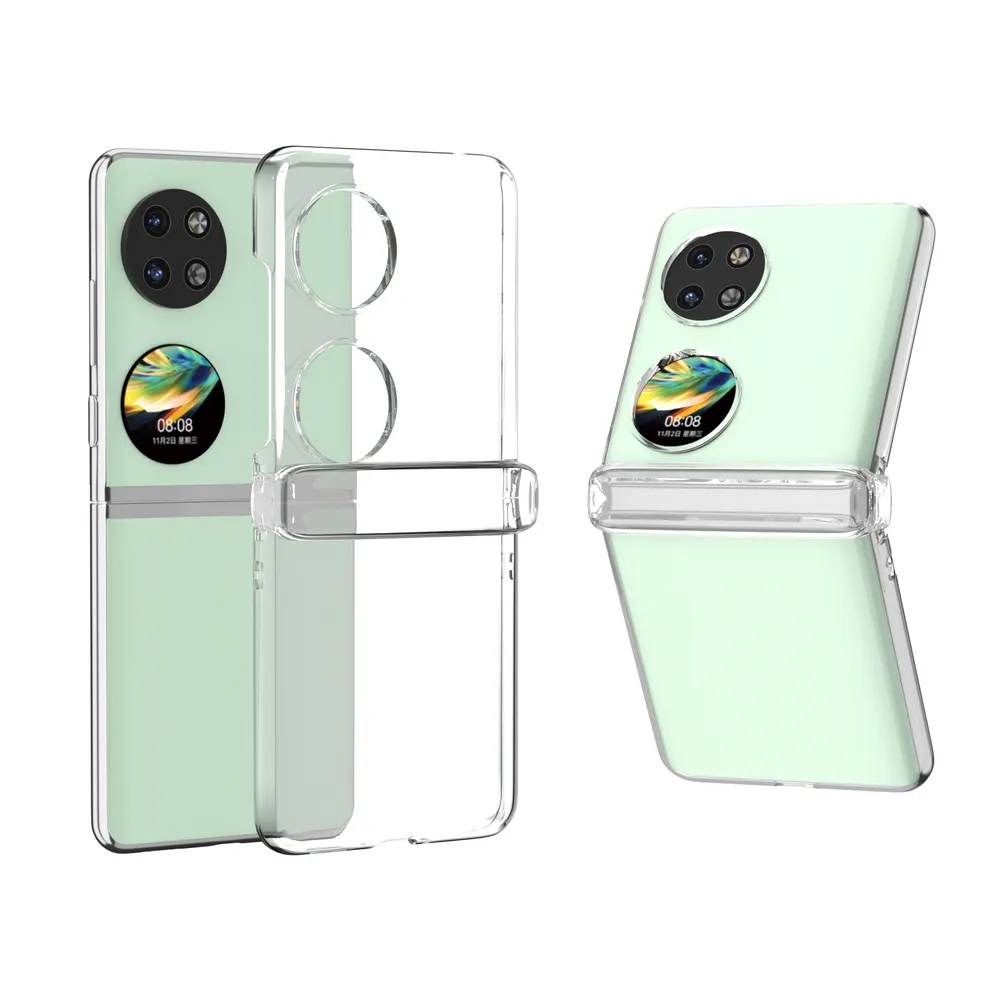 For Huawei Pocket 2 Lens Circle Design Anti-wear Hard PC Folding Phone Case Cover with Hinge 