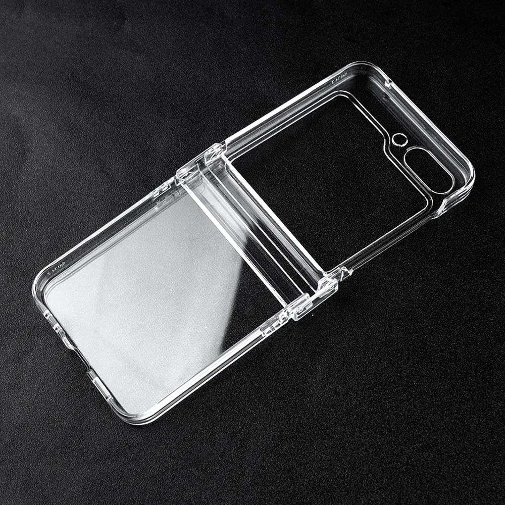 For Samsung Galaxy Z Flip 5 Lens Circle Design Anti-wear Hard PC Folding Phone Case Cover with Hinge 