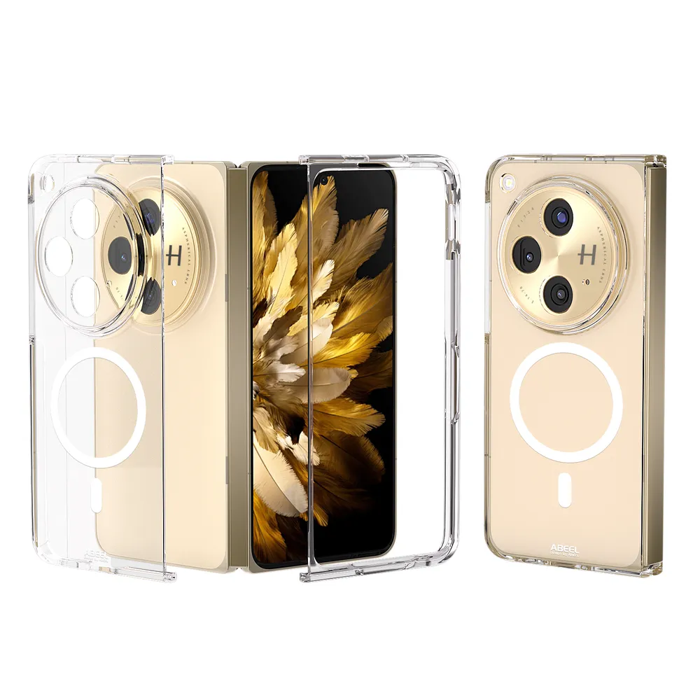 ABEEL MagSafe For Oppo Find N3 Clear Case Anti-Drop Hard PC Phone Cover