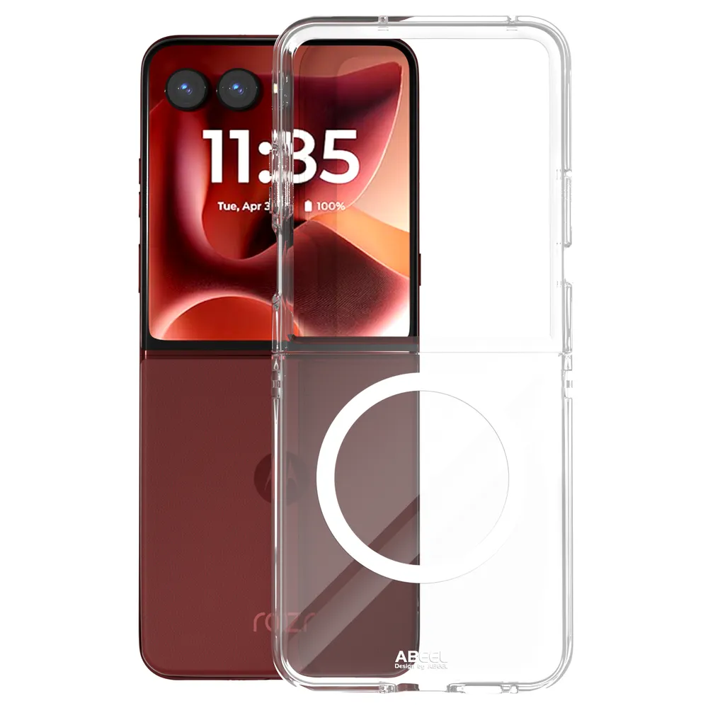 ABEEL MagSafe For Motorola Moto Razr 60 Ultra Clear Case Anti-Drop Hard PC Phone Cover