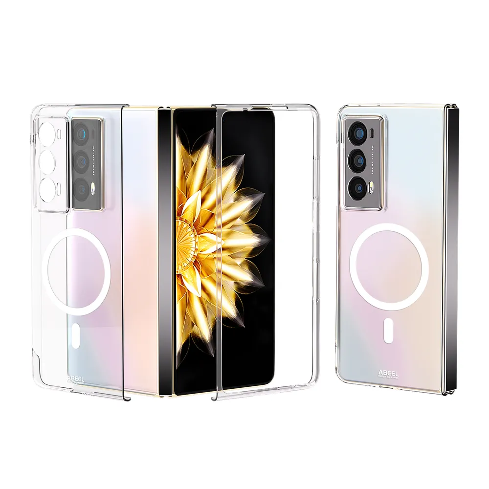 ABEEL MagSafe For Honor Magic V2 Clear Case Anti-Drop Hard PC Phone Cover