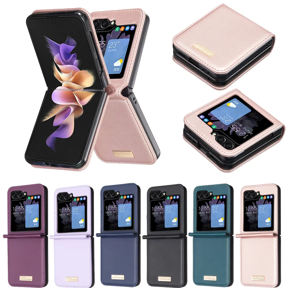 BINFEN COLOR BF31 For Samsung Galaxy Z Flip 7 4G Case PU Leather+TPU Magnetic Stand Wallet Phone Cover